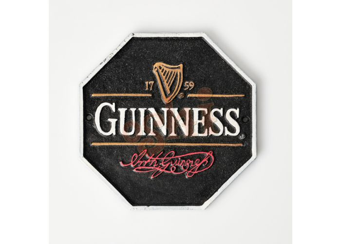 Guinness Sign Hexagon (Black) Décor  