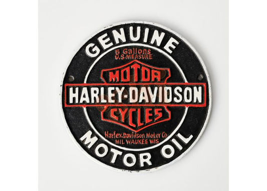 Harley Davidson Round Motor Oil sign Décor  