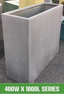 Tall Rectangular Planters - 400W x 1000L Series Trough  