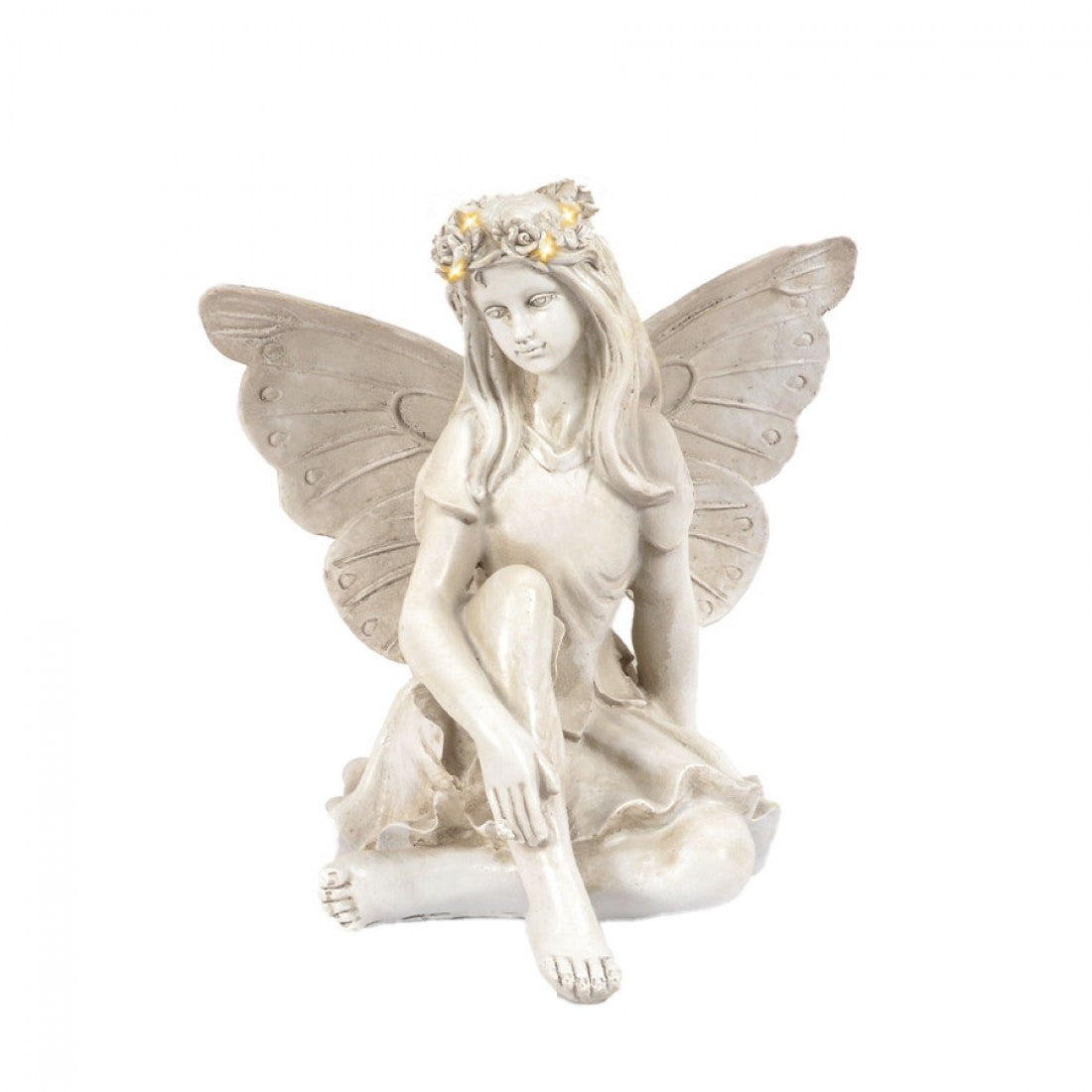 Sitting Angel with LED – Fountains Galore