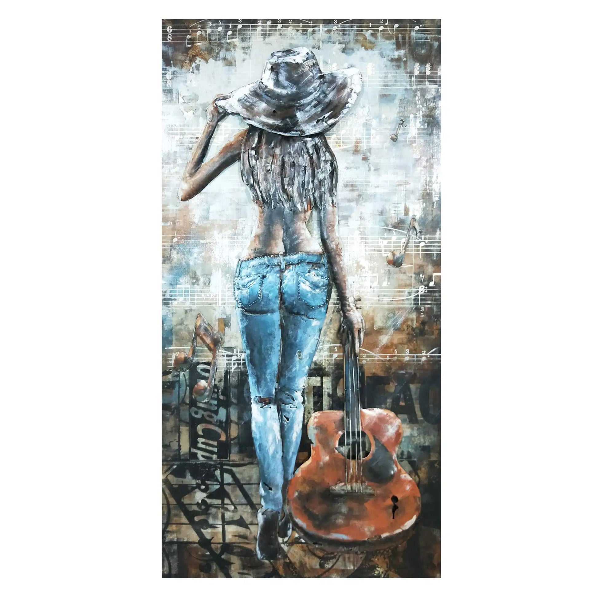 Denim Blues Wall Art Decor  