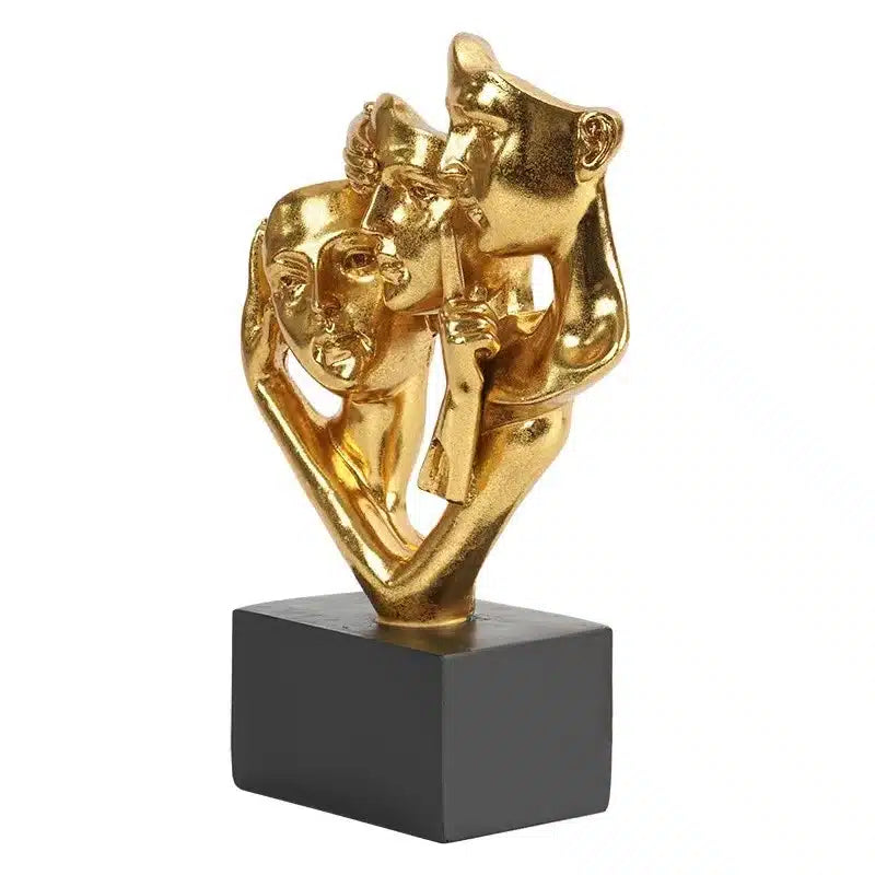 Wise Trio Gold Statue  