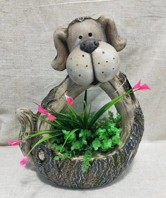 Moss Dog Planter Pots & Planters  