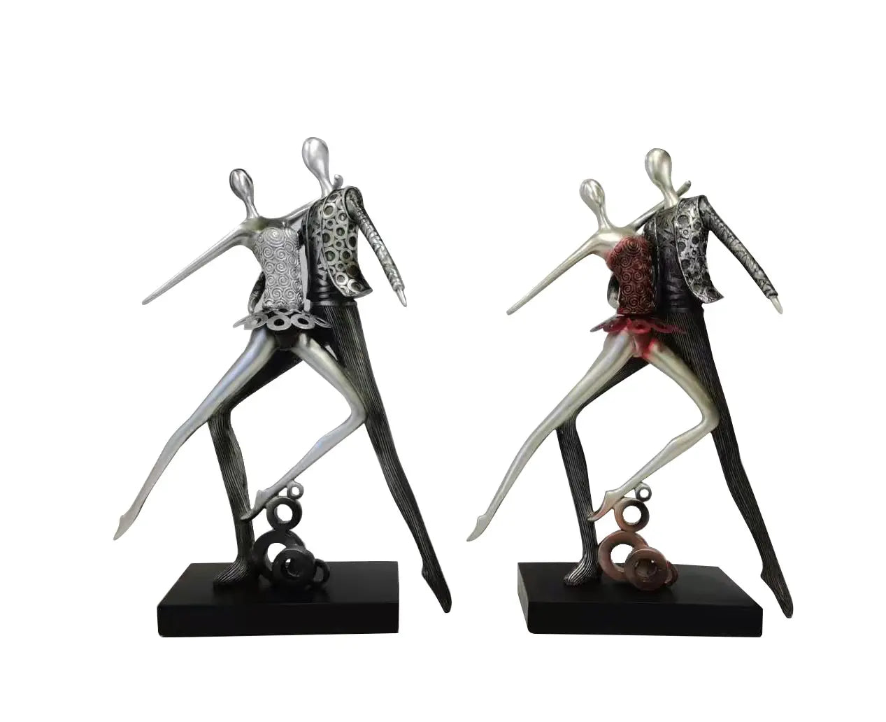 Rumba Latin Dancer Statue Rumba Latin Dancer Silver 