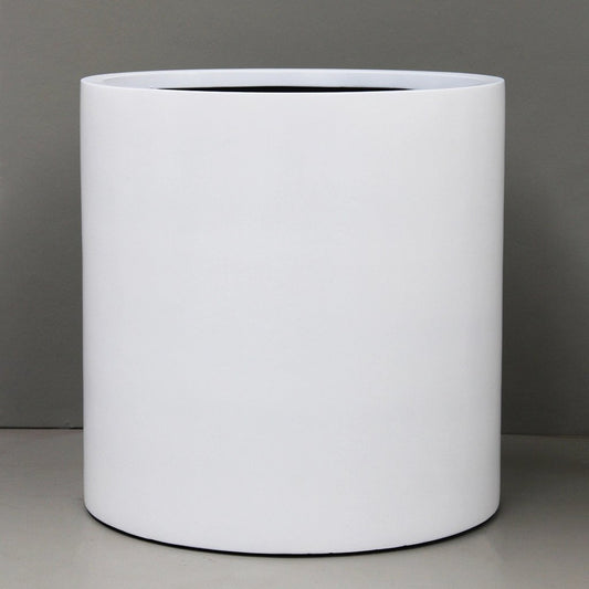 Drum Pot Pot D26cm x H23cm White