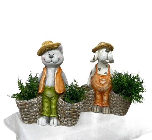 Harvest Twin Planter Pots & Planters Harvest Cat Planter 